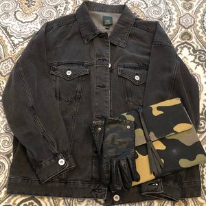 Target, Wild Fable women’s oversized black jean jacket, size large